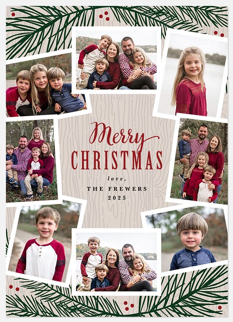 Evergreen Trimmings Holiday Photo Cards