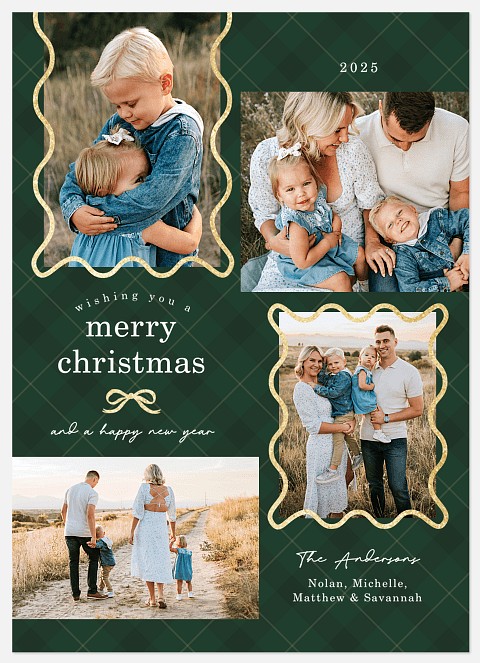 Wrapped in Gold Holiday Photo Cards