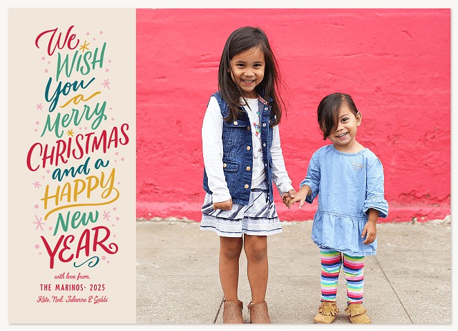 Vibrant Greetings Personalized Holiday Cards