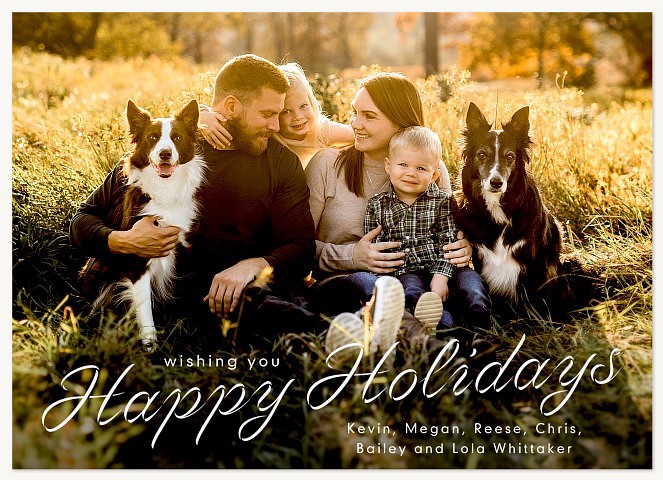 Ribbon Greeting Personalized Holiday Cards