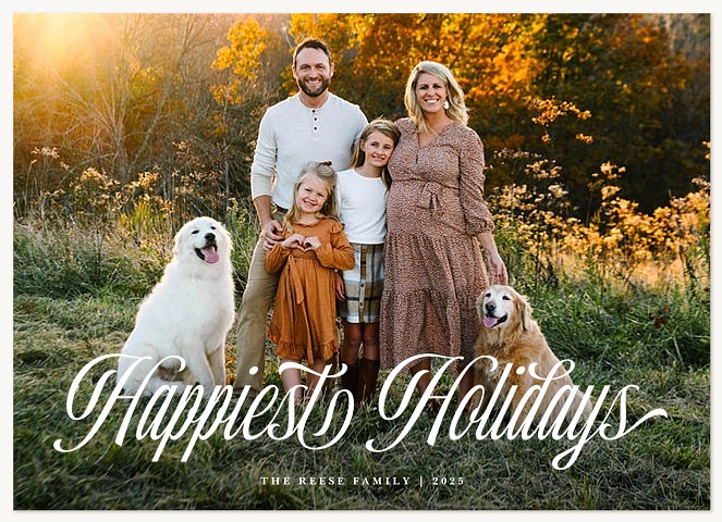 Classic Flourish Personalized Holiday Cards