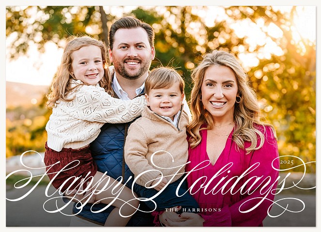 Along The Edge Personalized Holiday Cards