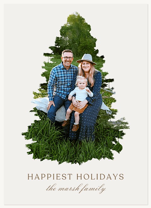 Tree Frame Personalized Holiday Cards