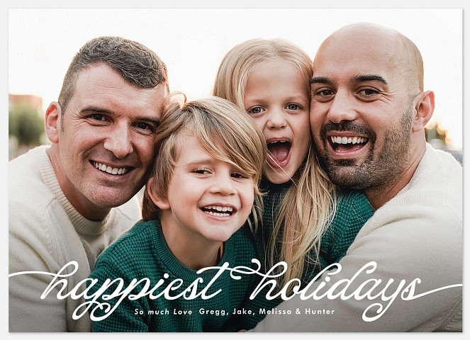 Intertwined Lettering Holiday Photo Cards