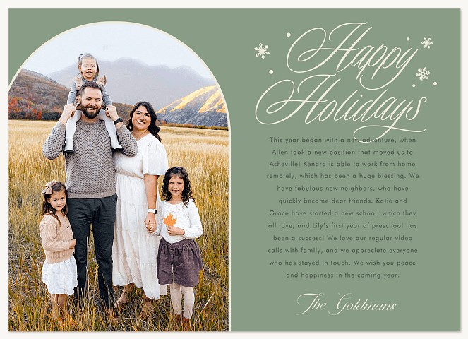 Arched Update Personalized Holiday Cards