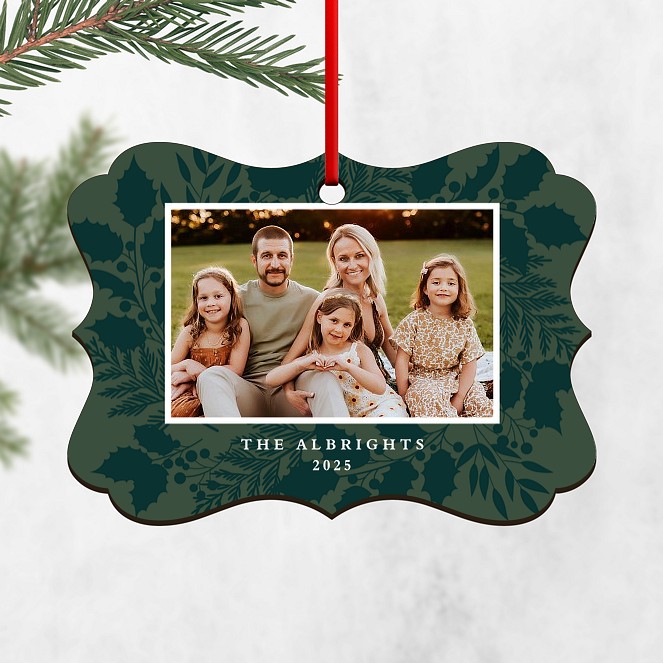Vintage Foliage Personalized Ornaments