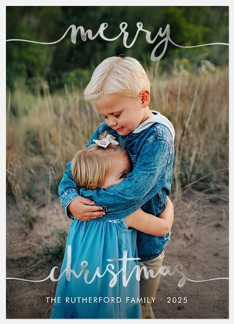Whimsical Writing Holiday Photo Cards