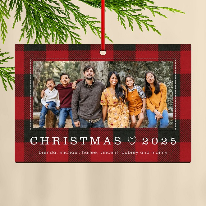 Stitched Flannel Custom Ornaments