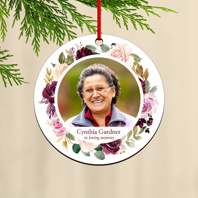 Plum Wreath Custom Ornaments