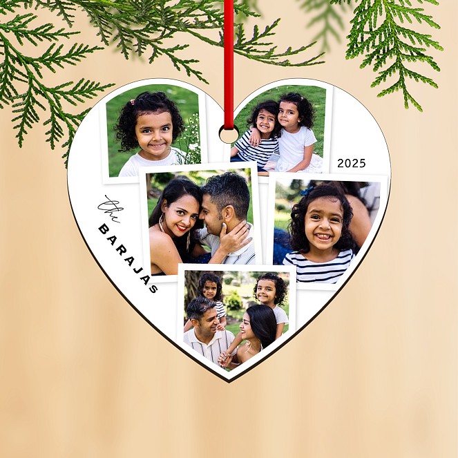Love Collage Custom Ornaments