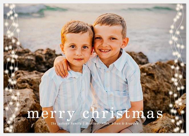 Side Lights Holiday Photo Cards
