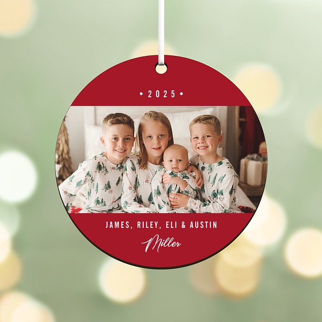Bold Photo Personalized Ornaments