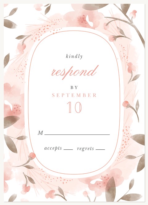 Blushing Flora Quinceañera RSVP Cards