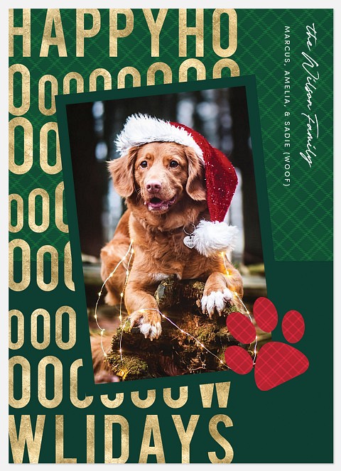 Howliday Greeting Holiday Photo Cards
