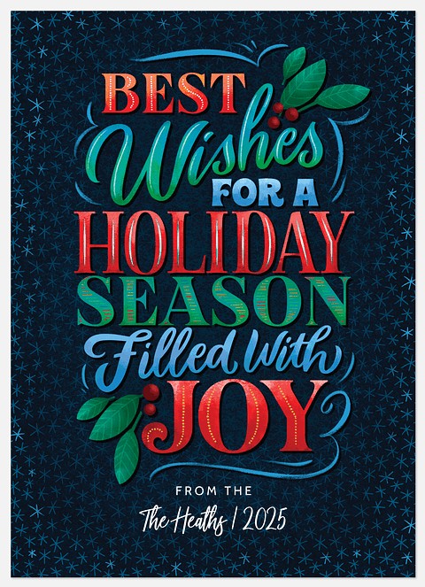 Best Wishes Holiday Photo Cards