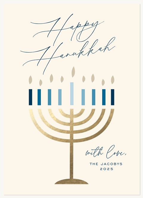 Elegant Hanukkah Hanukkah Cards