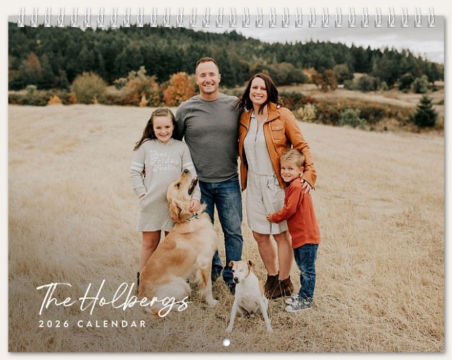 Corner Script Calendar Custom Photo Calendars