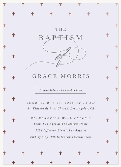 Blessed Pattern Baptisms & Christening Invitations