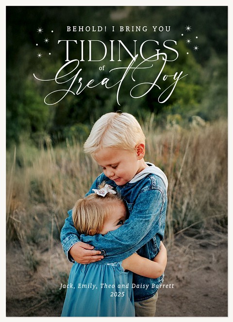Tidings of Joy Personalized Holiday Cards