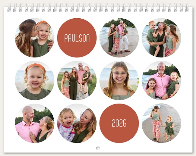 Circular Collage Calendar Custom Photo Calendars