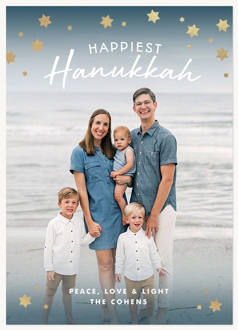 Star Confetti Hanukkah Cards