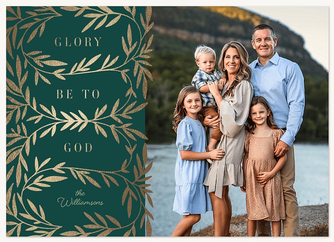 Gilded Glory Personalized Holiday Cards