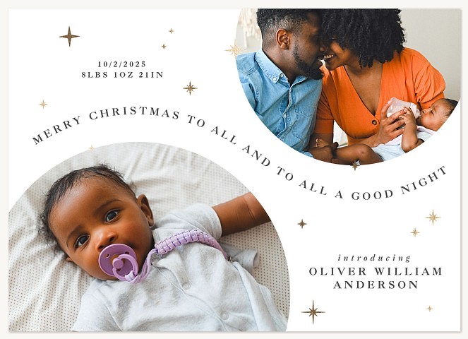 Starburst Personalized Holiday Cards