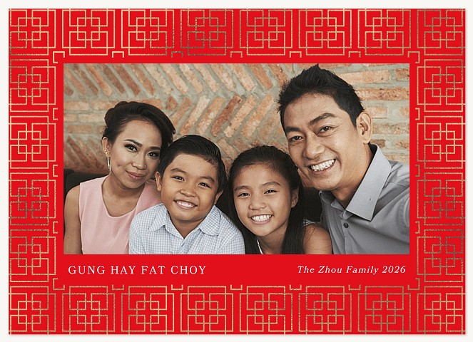 Traditional Fretwork Chinese New Year Cards