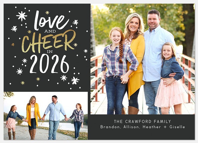 Gilded Cheer Holiday Photo Cards