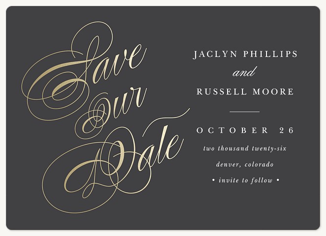 Exceptional Script Save the Date Magnets