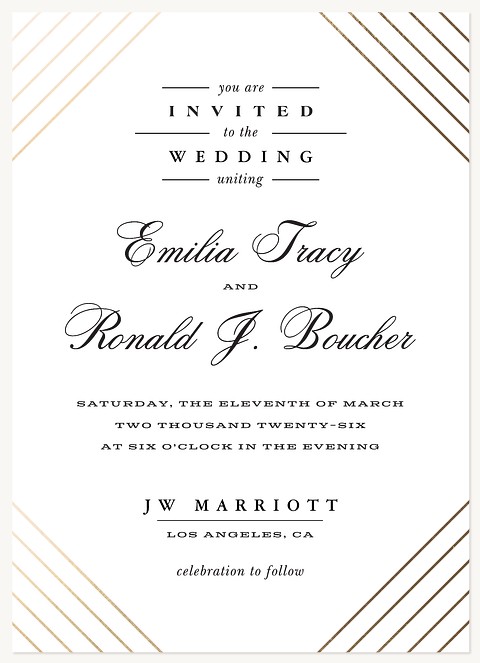Royal Fondant Wedding Invitations
