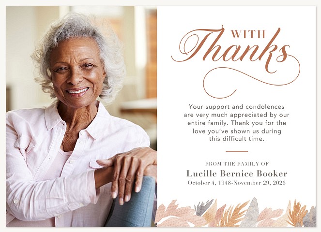 Gentle Leaves Memorial & Sympathy Cards