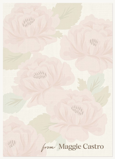 Linen Floral Stationery