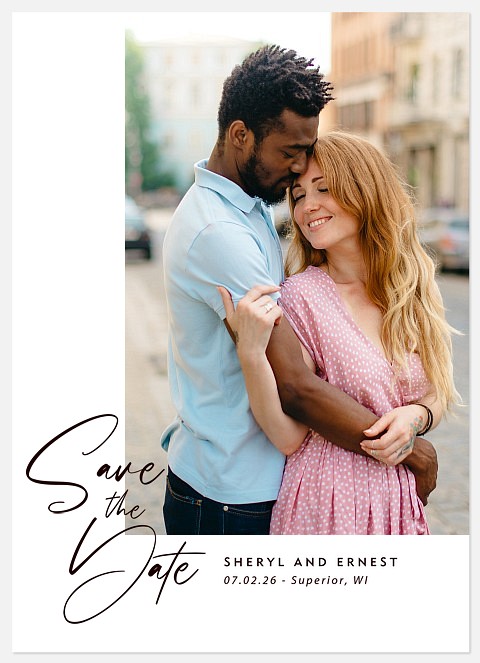 Side Note Save the Date Photo Cards