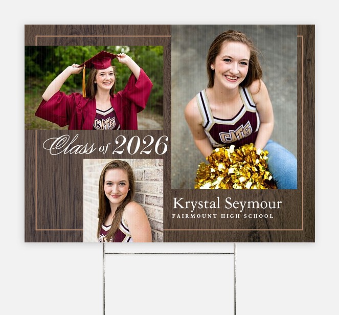 Wooden Trio Graduation Yard Signs