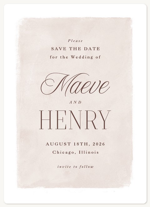 Script and Serif Save the Date Magnets