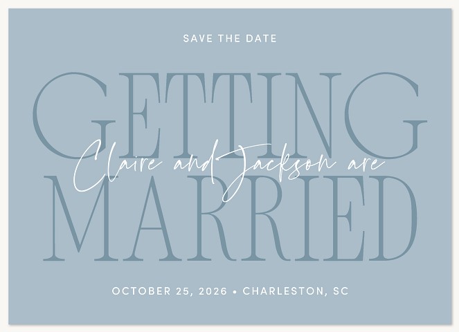 Tone On Tone Save the Date Cards