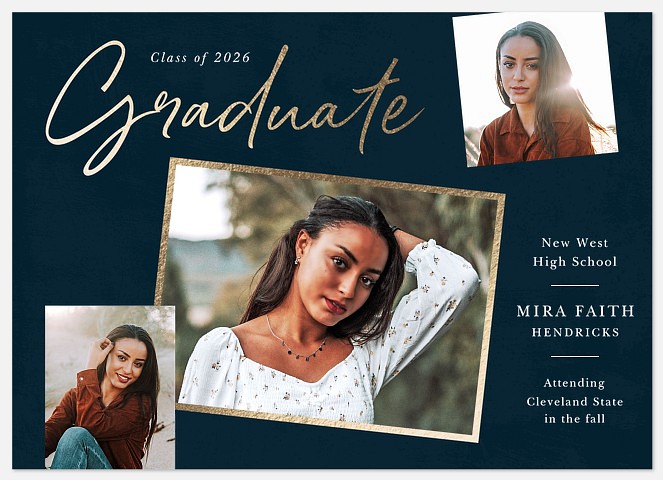 Textured Collage Graduation Cards