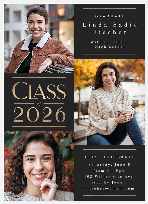 Debonair Trio Graduation Cards