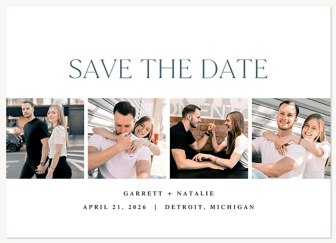 Linear Collage Save the Date Cards