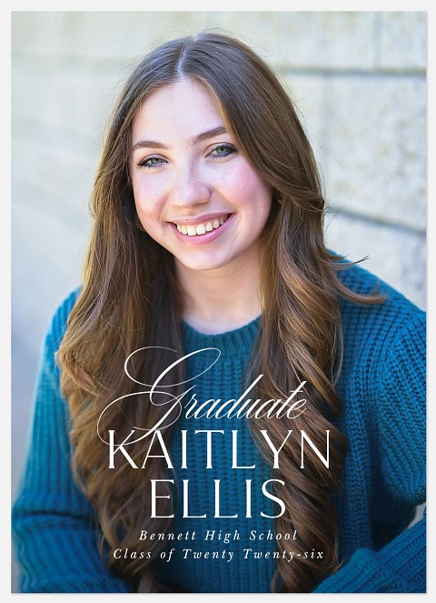 Formal Script Graduation Cards