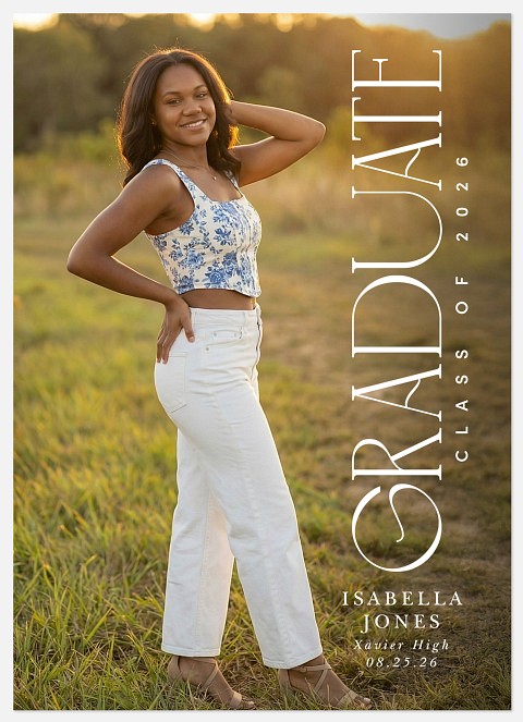 Sideways Type Graduation Cards