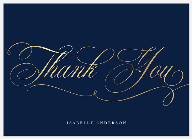 Luxe Script Thank You Cards 