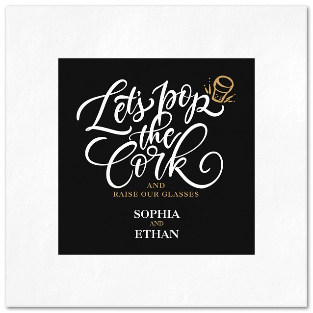 Pop The Cork Custom Napkins