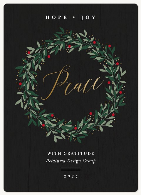Peaceful Greenery Holiday & Christmas Magnet Cards