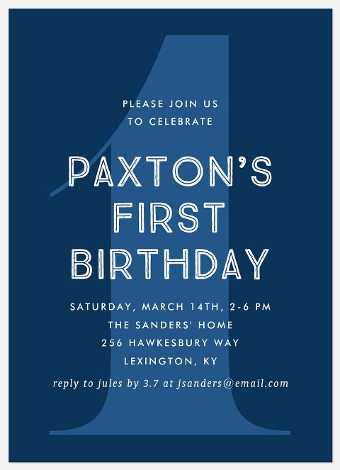 Simply One Kids' Birthday Invitations