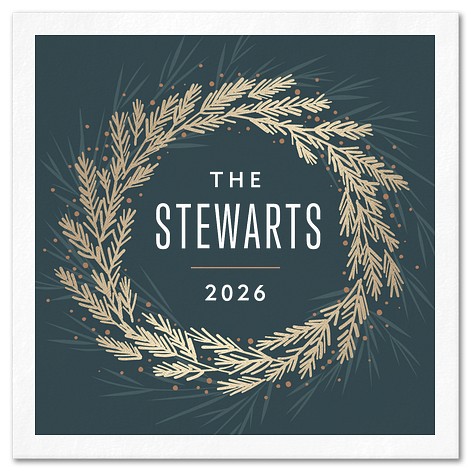 Glistened Wreath Custom Napkins