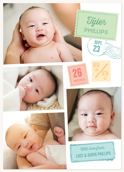 Post Marked Boy Baby Announcements