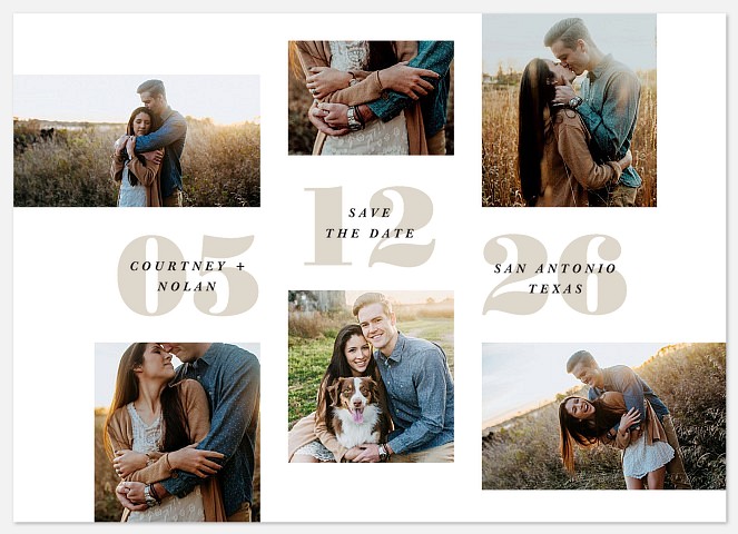 Elegant Collage Save the Date Photo Cards