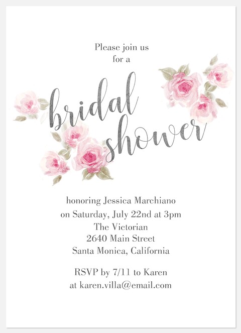 Floral Shower Bridal Shower Invitations